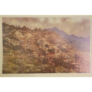 Vintage Gonzalo Cuiza Italian Landscape Art Print